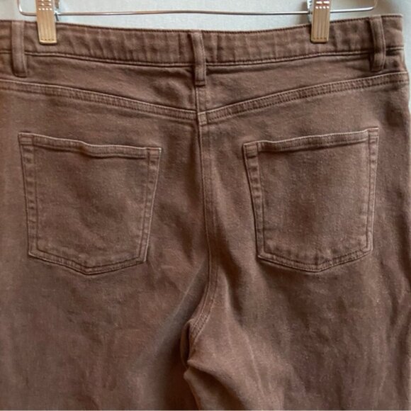 Wilfred Free Aritzia brown high rise denim jeans Sz 10 - Picture 4 of 12